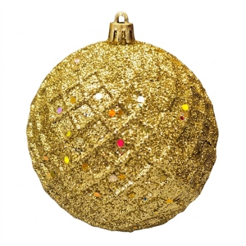 SET DE 4 ESFERAS DE 10 CM DORADO MIRÓ CHRISTMAS - Imagen 1
