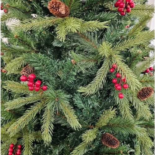ARBOL NAVIDEÑO CON CEREZAS 8 PIES - Imagen 2