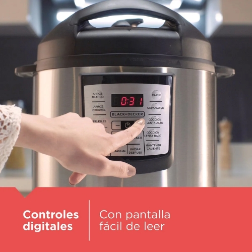 OLLA DE PRESIÓN DIGITAL BLACK & DECKER - Imagen 2