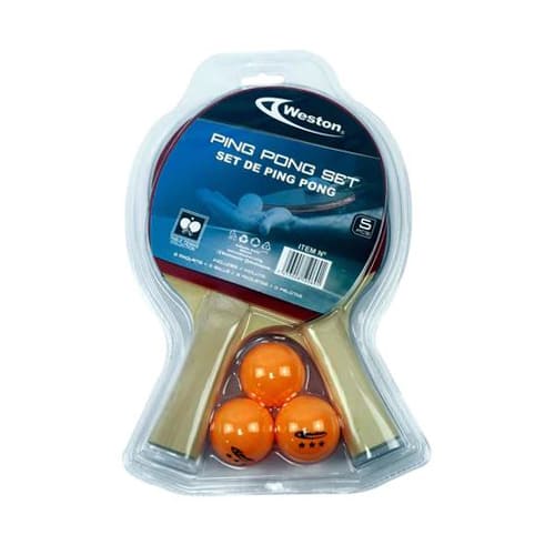Raquetas de Ping Pong + 3 pelotas Diversiones Bago Kit