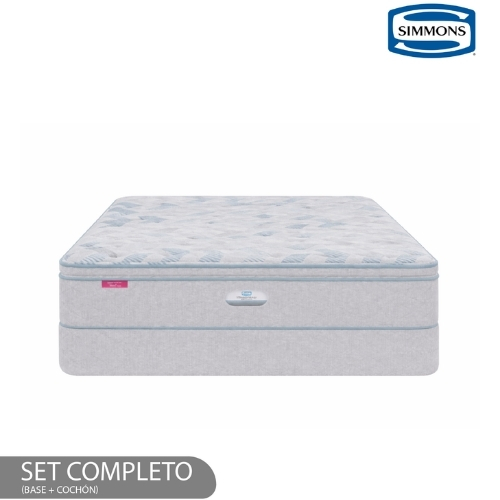 BASE Y COLCHÓN BEAUTYSLEEP PILLOW TOP QUEEN SIMMONS - Imagen 3