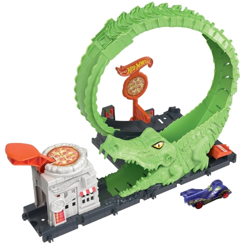 HOT WHEELS CITY PISTA DE JUGUETE NÉMESIS COCODRILO MATTEL - Imagen 2