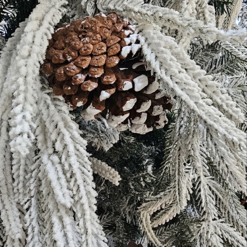 ÁRBOL NAVIDEÑO NEVADO PUNTAS MIXTAS 7 PIES - Imagen 2