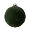 SET DE 2 ESFERAS NAVIDEÑAS DE 10CM COLOR VERDE PINO PROFUNDO - Thumbnail Image 1