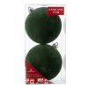 SET DE 2 ESFERAS NAVIDEÑAS DE 10CM COLOR VERDE PINO PROFUNDO - Thumbnail Image 2