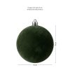 SET DE 2 ESFERAS NAVIDEÑAS DE 10CM COLOR VERDE PINO PROFUNDO - Thumbnail Image 3