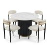 COMEDOR REDONDO 4 SILLAS EFECTO MÁRMOL - Thumbnail Image 2