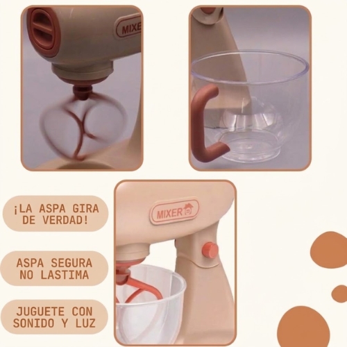 BATIDORA DE JUGUETE CON LUZ Y SONIDO 1141 - Imagen 4