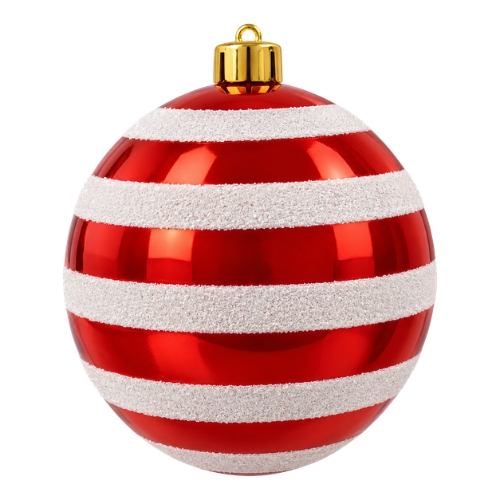 ESFERA DE 15 CM ROJO CON BLANCO MIRÓ CHRISTMAS - Imagen 1