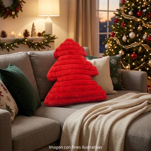 COJÍN DECORATIVO ÁRBOL NAVIDEÑO ROJO MIRÓ CHRISTMAS - Imagen 3