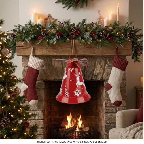 CAMPANA DECORATIVA DE 35CM 2518S - Imagen 2