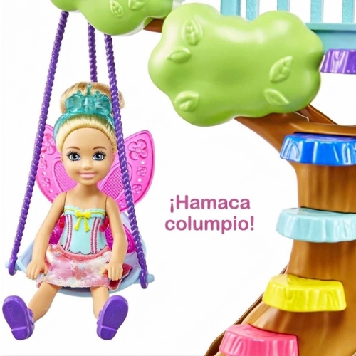 SET DE JUEGO BARBIE DREAMTOPIA CHELSEA CASA DEL ÁRBOL MATTEL - Imagen 4