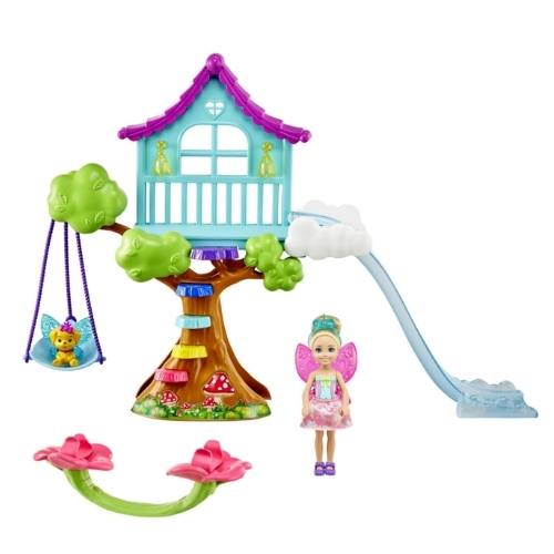 SET DE JUEGO BARBIE DREAMTOPIA CHELSEA CASA DEL ÁRBOL MATTEL - Imagen 1