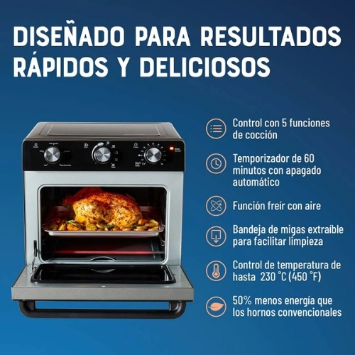 HORNO CON FREIDORA DE AIRE 22 LITROS OSTER® - Imagen 5
