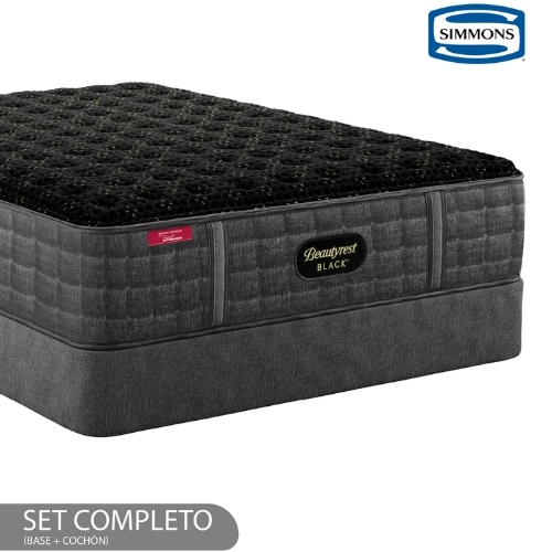 BASE Y COLCHÓN BR BLACK SERIE 1 EXTRA FIRM QUEEN SIMMONS - Imagen 2