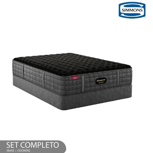 BASE Y COLCHÓN BR BLACK SERIE 2 FIRM QUEEN SIMMONS - Imagen 1