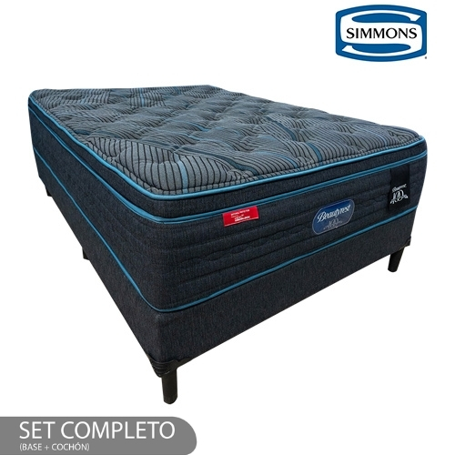 BASE Y COLCHÓN BEAUTYREST PILLOW TOP MATRIMONIAL SIMMONS - Imagen 1