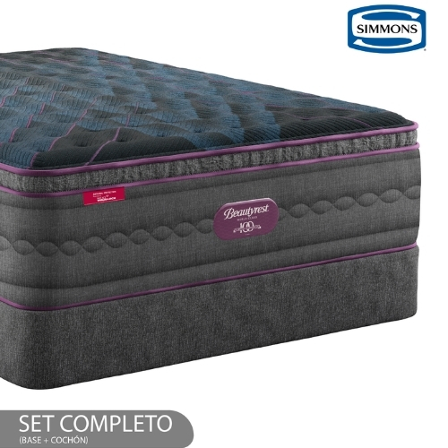 BASE Y COLCHÓN BR WORLD CLASS PILLOW TOP QUEEN SIMMONS - Imagen 3