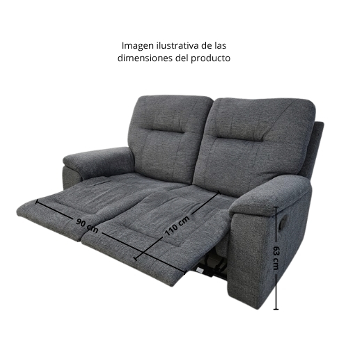 SILLÓN RECLINABLE DE 2 PLAZAS 901-L-LC - Imagen 8