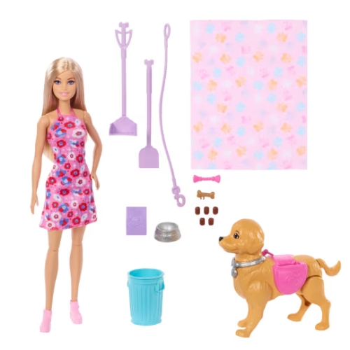 BARBIE MUÑECA MALIBU CON CACHORRO Y ACCESORIOS MATTEL - Imagen 4