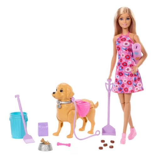 BARBIE MUÑECA MALIBU CON CACHORRO Y ACCESORIOS MATTEL - Imagen 1