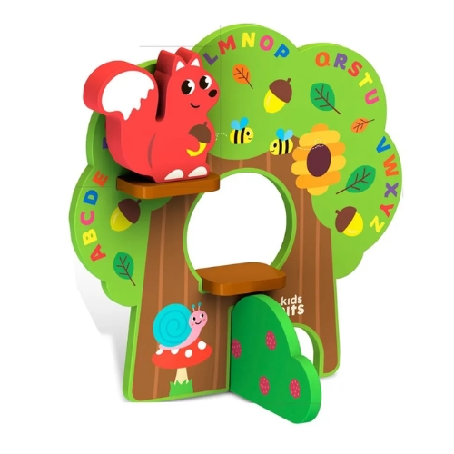 SET 13 CUBOS BLOQUES EN MADERA BOSQUE KIDS HITS - Imagen 3