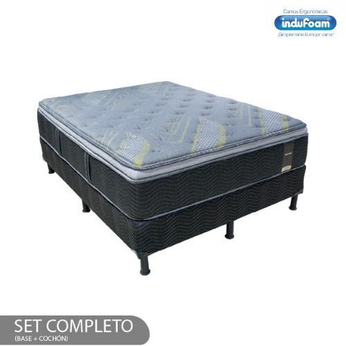 BASE Y COLCHÓN SMART REST KING INDUFOAM - Imagen 1
