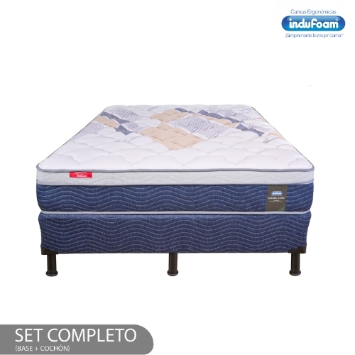 BASE Y COLCHÓN NATURAL SLEEP MATRIMONIAL INDUFOAM - Imagen 2