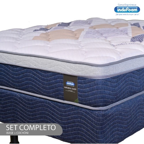 BASE Y COLCHÓN NATURAL SLEEP MATRIMONIAL INDUFOAM - Imagen 3