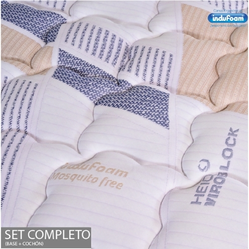 BASE Y COLCHÓN NATURAL SLEEP MATRIMONIAL INDUFOAM - Imagen 4