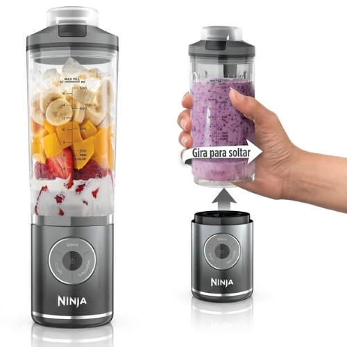 LICUADORA PERSONAL NINJA BLAST GRIS - Imagen 1
