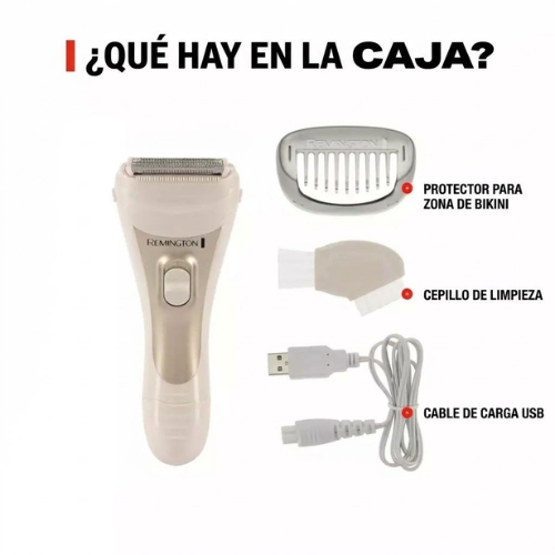 AFEITADORA Y DEPILADORA FEMENINA INALÁMBRICA BAREME REMINGTON - Imagen 6