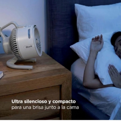 VENTILADOR NEBULIZADOR PORTÁTIL GRIS CLARO FLEXBREEZE SHARK - Imagen 5