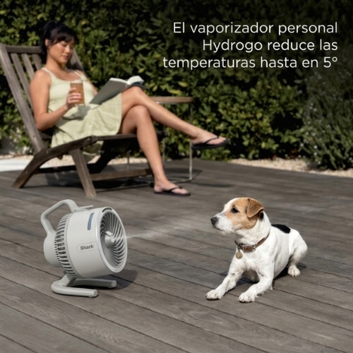 VENTILADOR NEBULIZADOR PORTÁTIL GRIS CLARO FLEXBREEZE SHARK - Imagen 6