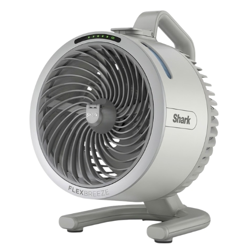 VENTILADOR NEBULIZADOR PORTÁTIL GRIS CLARO FLEXBREEZE SHARK - Imagen 1
