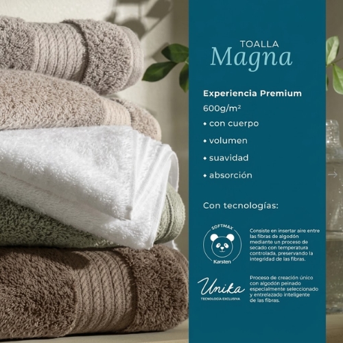 TOALLA FACIAL GRIS CLARO MAGNA KARSTEN - Imagen 4