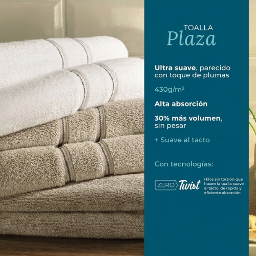 TOALLA PARA MANOS BLANCO PLAZA KARSTEN - Imagen 5