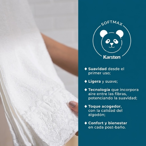 TOALLA PARA MANOS BLANCA PROVENCE KARSTEN - Imagen 4