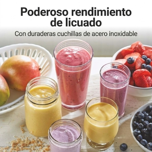 LICUADORA PERSONAL CON 2 JARRAS Y TAPAS DE VIAJE HAMILTON BEACH - Imagen 3