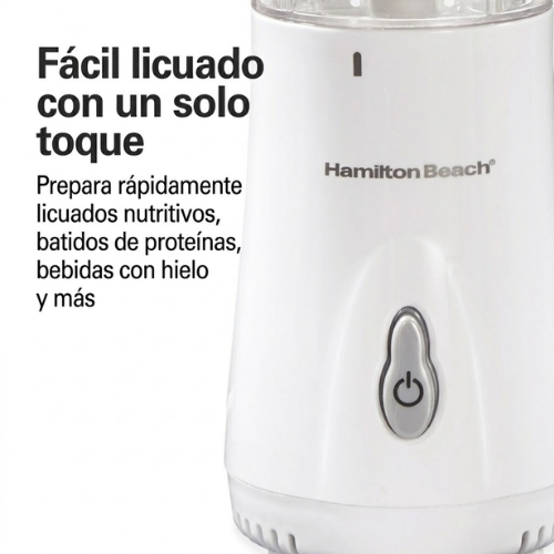 LICUADORA PERSONAL CON 2 JARRAS Y TAPAS DE VIAJE HAMILTON BEACH - Imagen 6