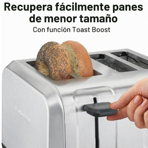 TOSTADOR DE ACERO INOXIDABLE CEPILLADO DE 4 REBANADAS HAMILTON BEACH - Imagen 3