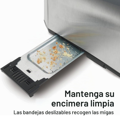 TOSTADOR DE ACERO INOXIDABLE CEPILLADO DE 4 REBANADAS HAMILTON BEACH - Imagen 4