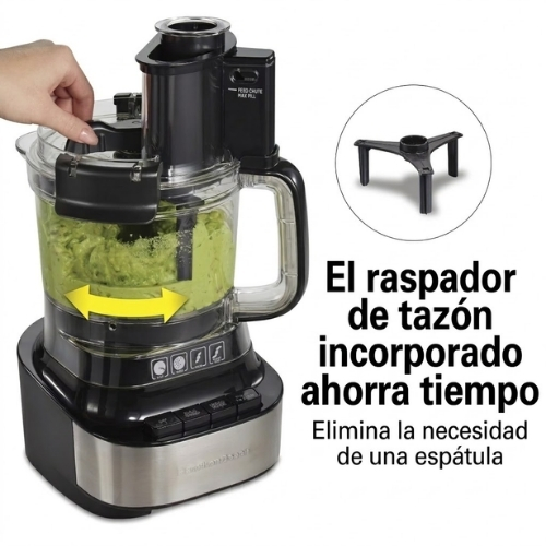 PROCESADOR DE ALIMENTOS DE 10 TAZAS STACK & SNAP HAMILTON BEACH - Imagen 2