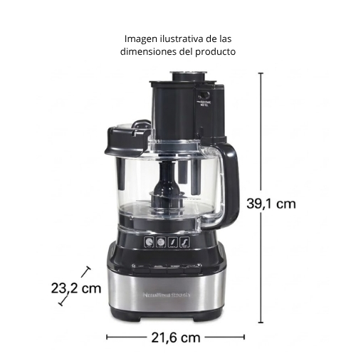 PROCESADOR DE ALIMENTOS DE 10 TAZAS STACK & SNAP HAMILTON BEACH - Imagen 7
