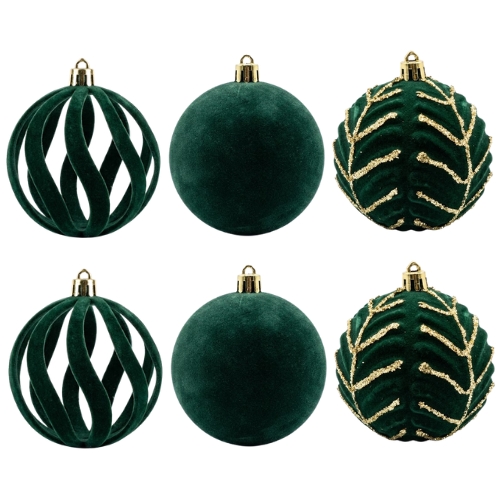 SET DE 6 ESFERAS ALFELPADAS VERDE - Imagen 1