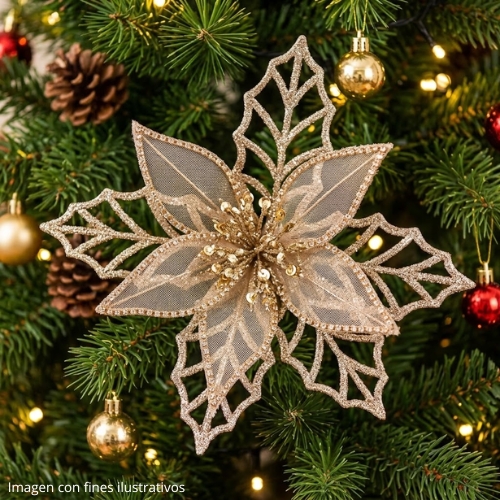 PASCUA BEIGE 40CM LARGO MONTEFIORI CHRISTMAS - Imagen 2