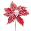 PASCUA ROJA ESCARCHADA 50CM LARGO MONTEFIORI CHRISTMAS - Thumbnail Image 1