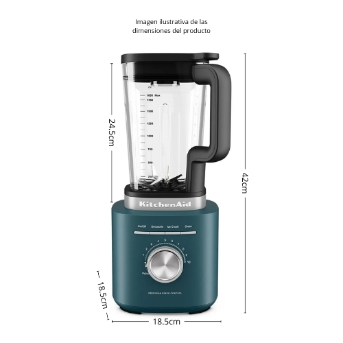 LICUADORA CON JARRA DE VIDRIO 1.8L AGAVE KITCHENAID - Imagen 8