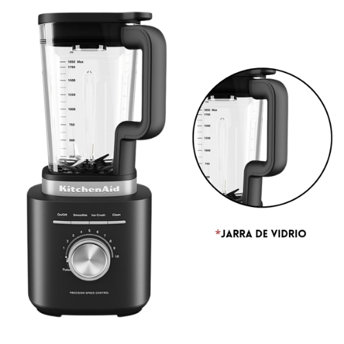 LICUADORA CON JARRA DE VIDRIO 1.8L NEGRO MATTE KITCHENAID - Imagen 2