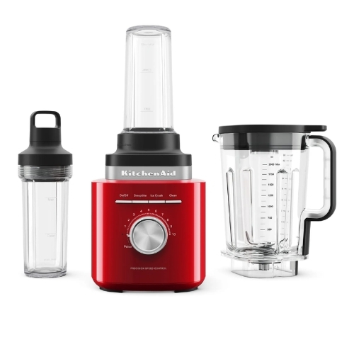 LICUADORA PURE POWER DE 2 LITROS + 2 VASOS ROJO KITCHENAID - Imagen 2
